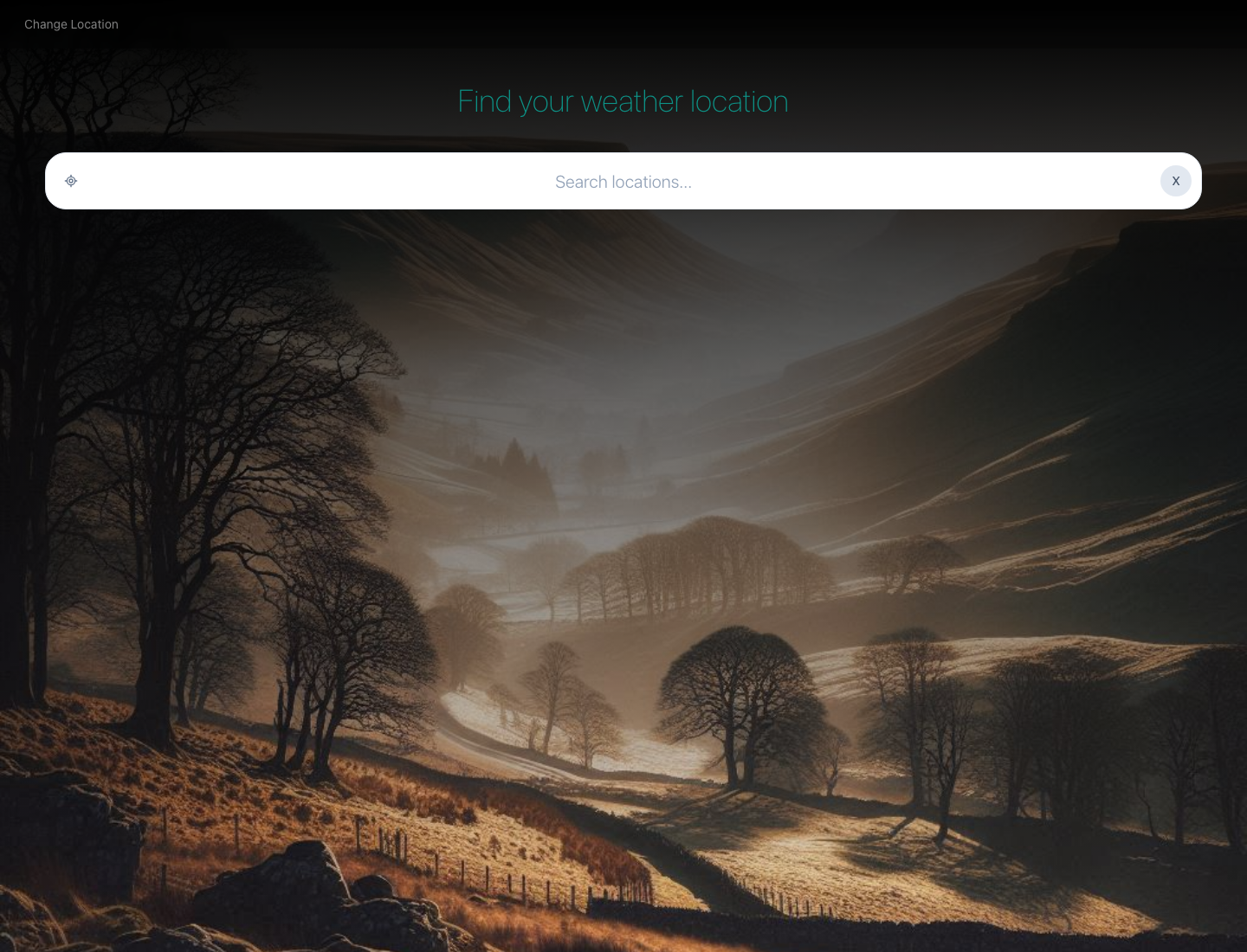 Weathergrid UK weather forecast interface showing location search and forecast cards.